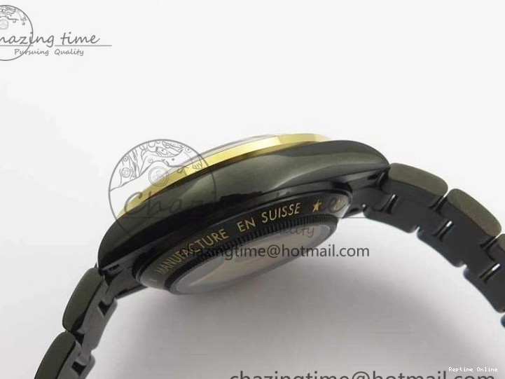 0415 Modern Daytona Kravitz YG DLC BP Maker Best Edition Black Dial On DLC Bracelet A4130 (Free Leather Strap) 3572